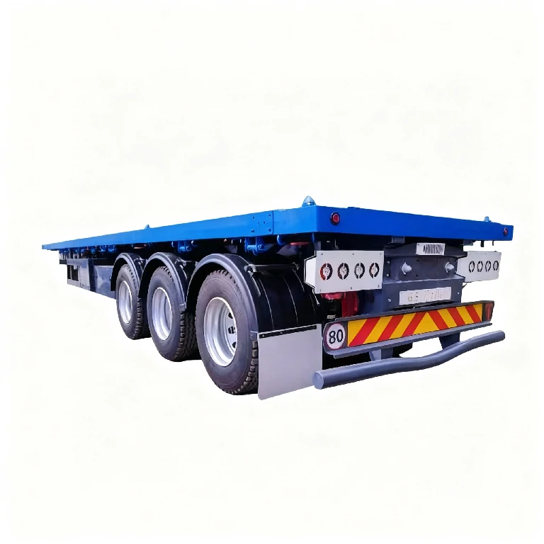Flatbed Trailer (2) Flatbed Lowbed Semi Trailer