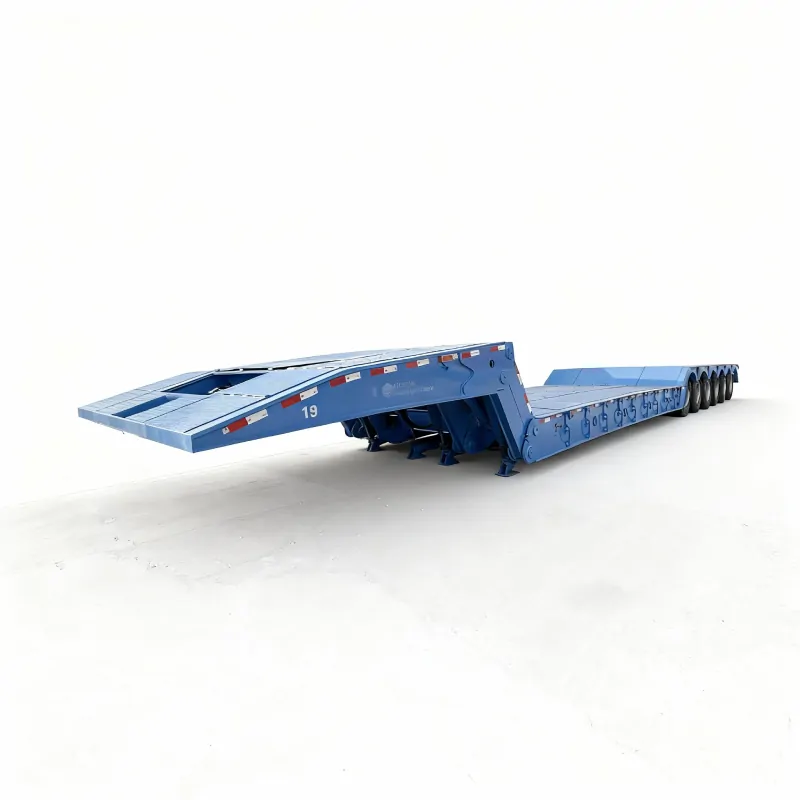Liftable Gooseneck Low-Bed Semi-Trailer for Heavy Equipment (4) Liftable Gooseneck Low-Bed Semi-Trailer for Heavy Equipment