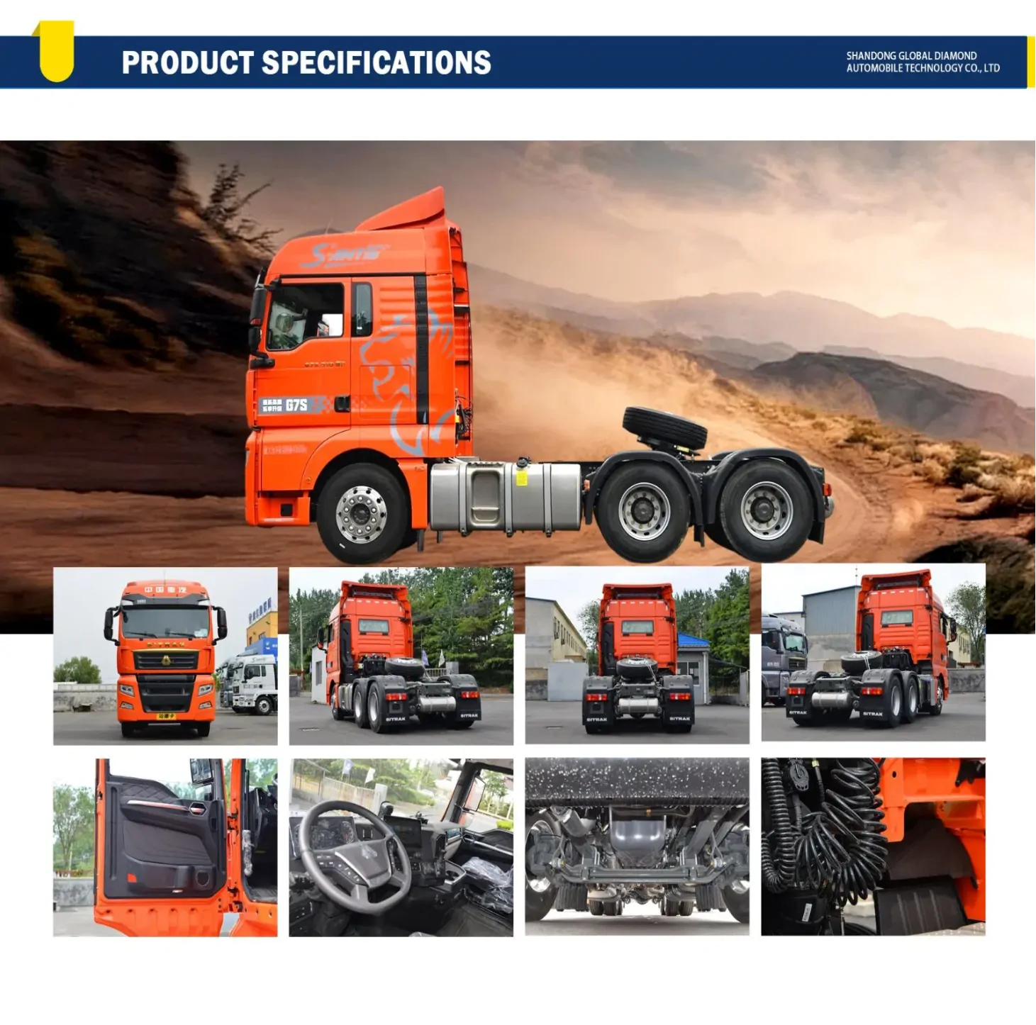 SITRAK 6x4 Tractor Truck for Long Haul Transport