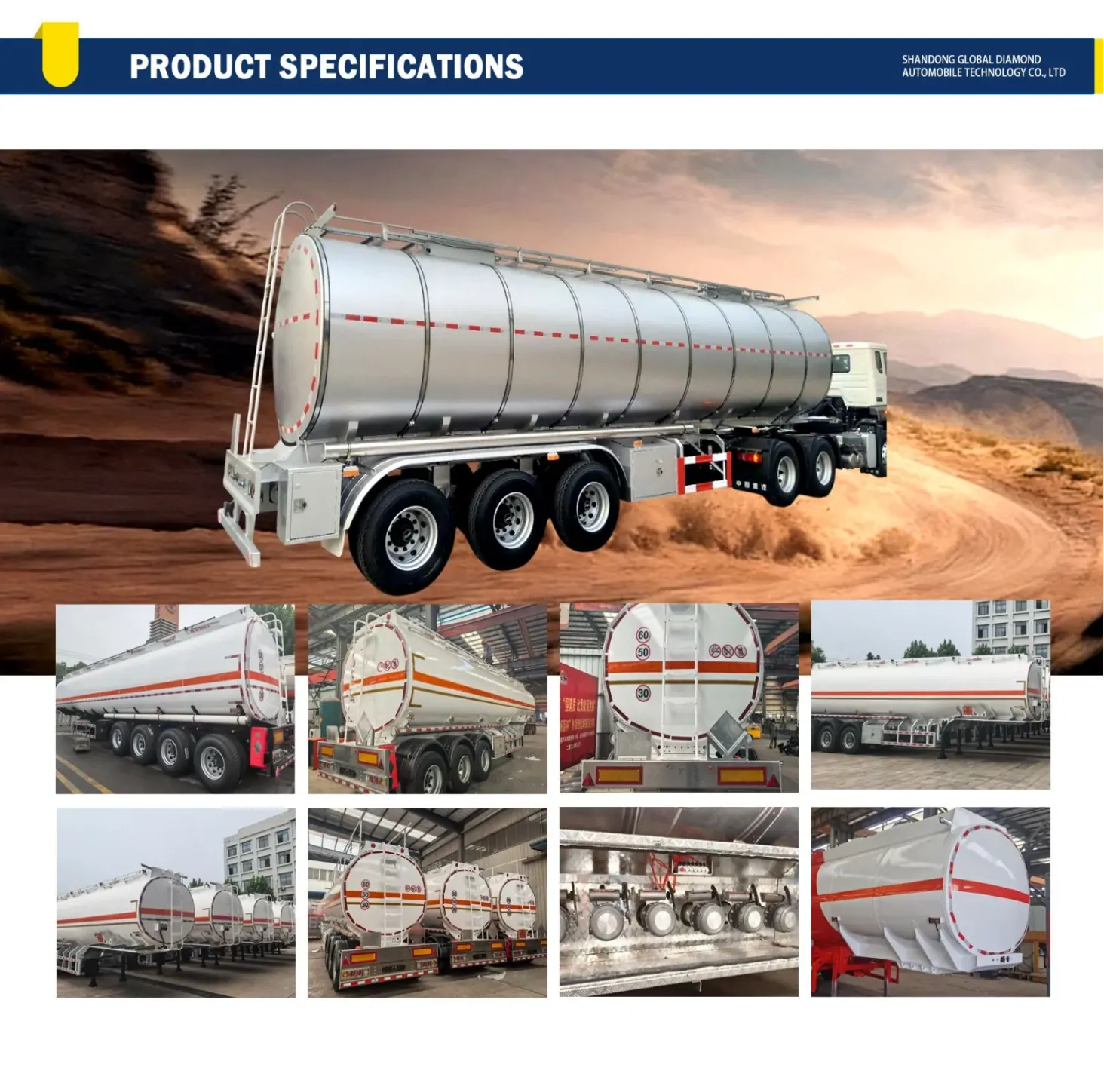 Stainless Steel Fuel Tank Trailer for Corrosion-Resistant Transport
