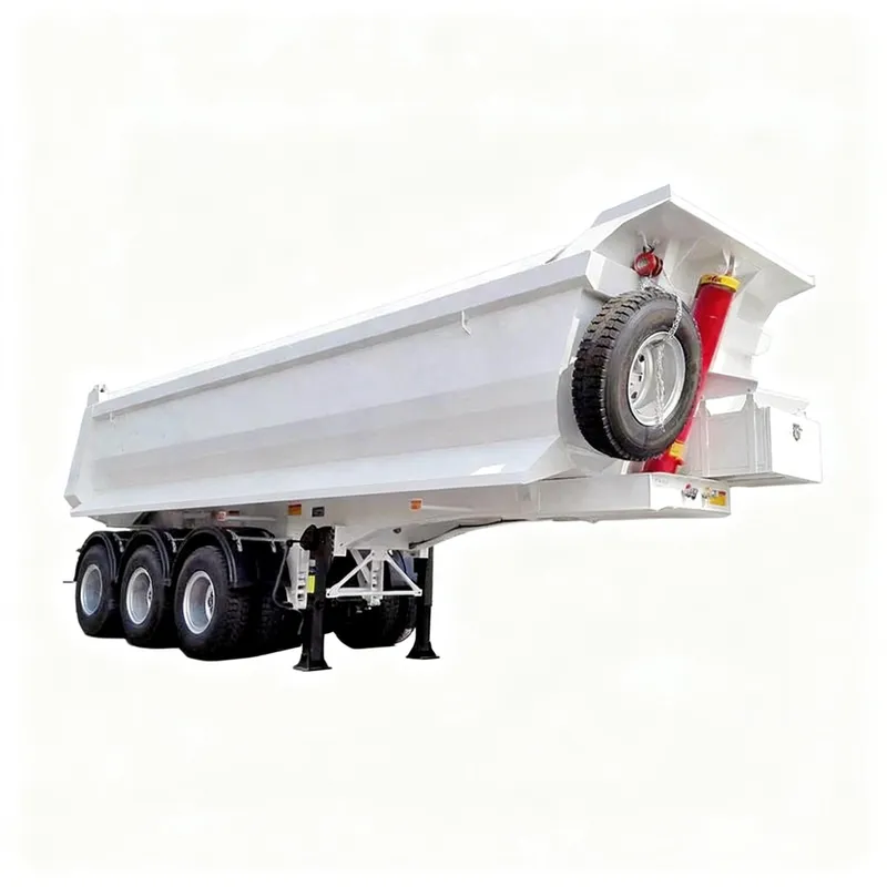 white dump semi trailer white dump semi trailer
