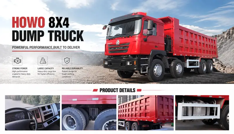 SHACMAN Delong F3000 8×4 Dump Truck Heavy Duty Tipper Truck with Customizable Colors