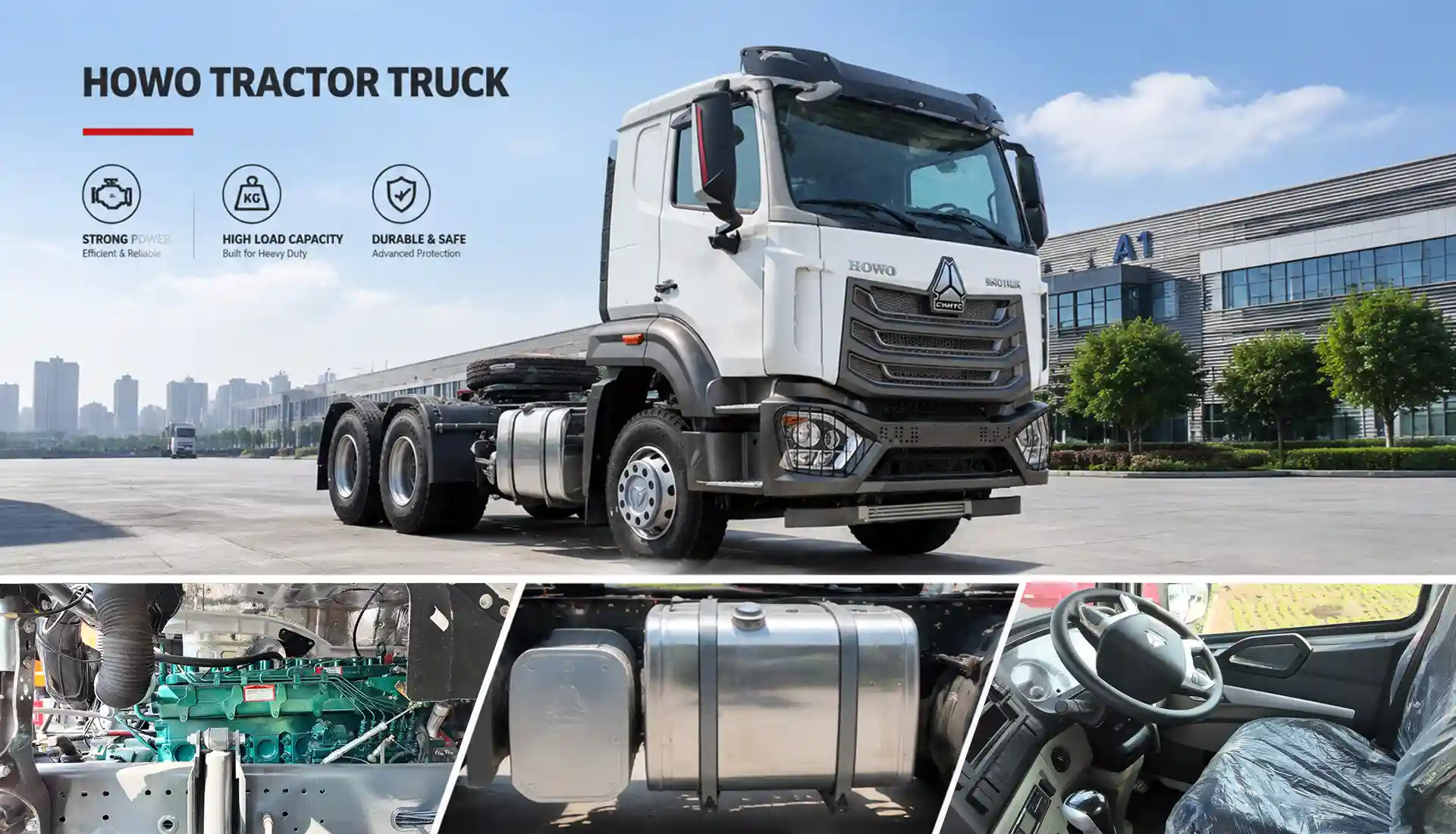 SINOTRUK HOWO Haohan 6×4 Tractor Truck Right Hand Drive White Heavy Duty Truck for Africa Market