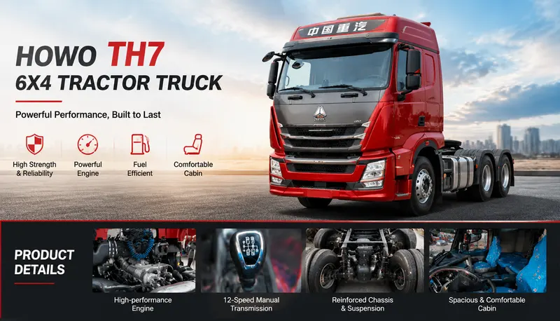 SINOTRUK HOWO TH7 6×4 Tractor Truck 540HP Heavy Duty Truck Head