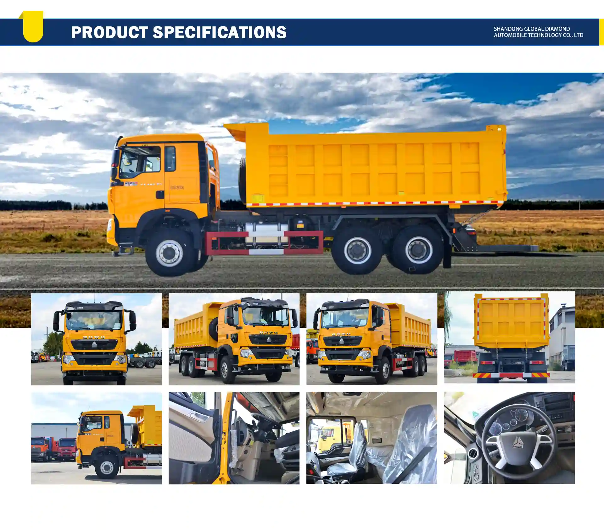 Sinotruk 8×4 HOWO TX Dump Truck 400HP Heavy Duty Tipper Truck