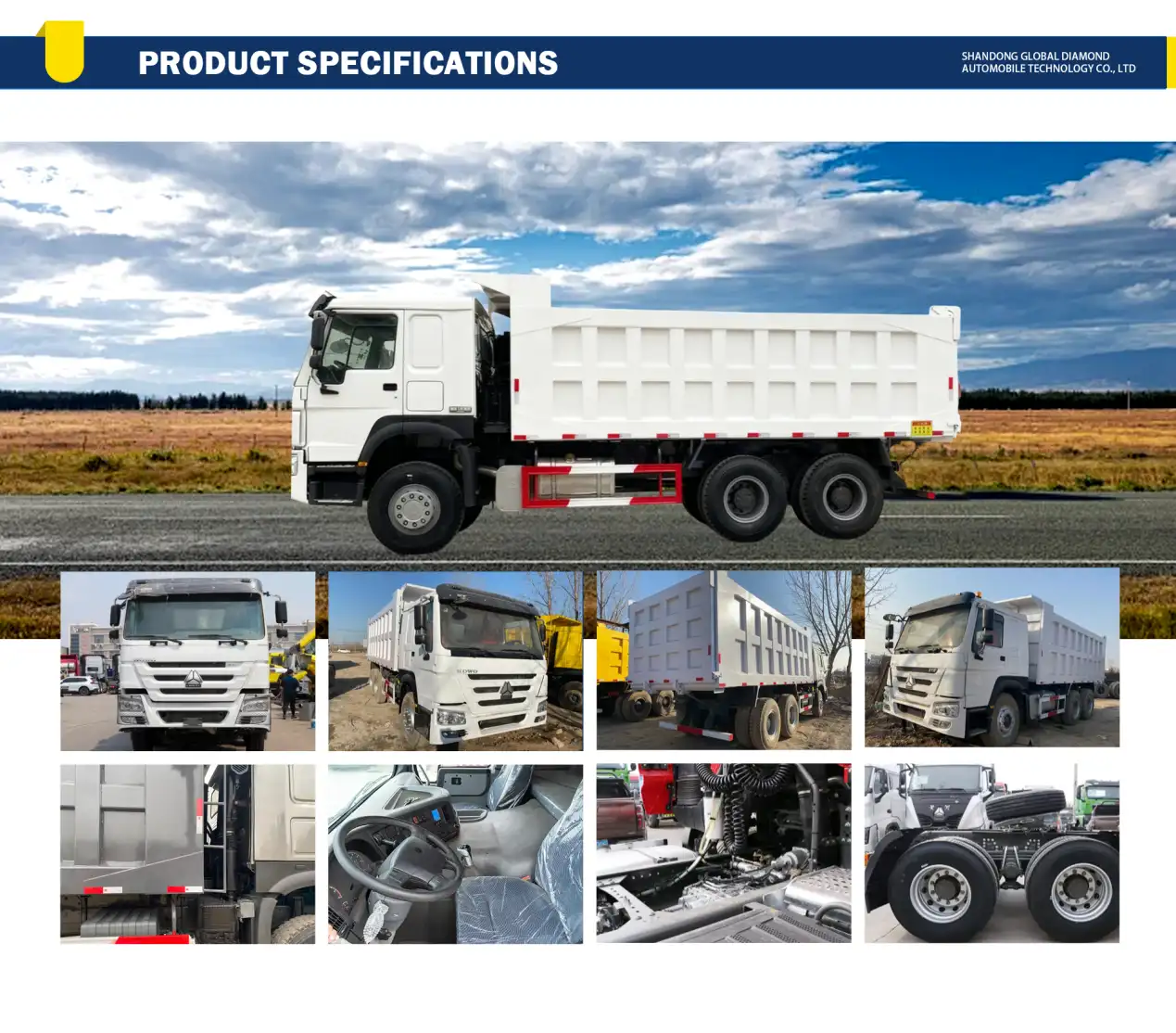 Sinotruk HOWO 371 Dump Truck 6×4 Heavy Duty Tipper Truck
